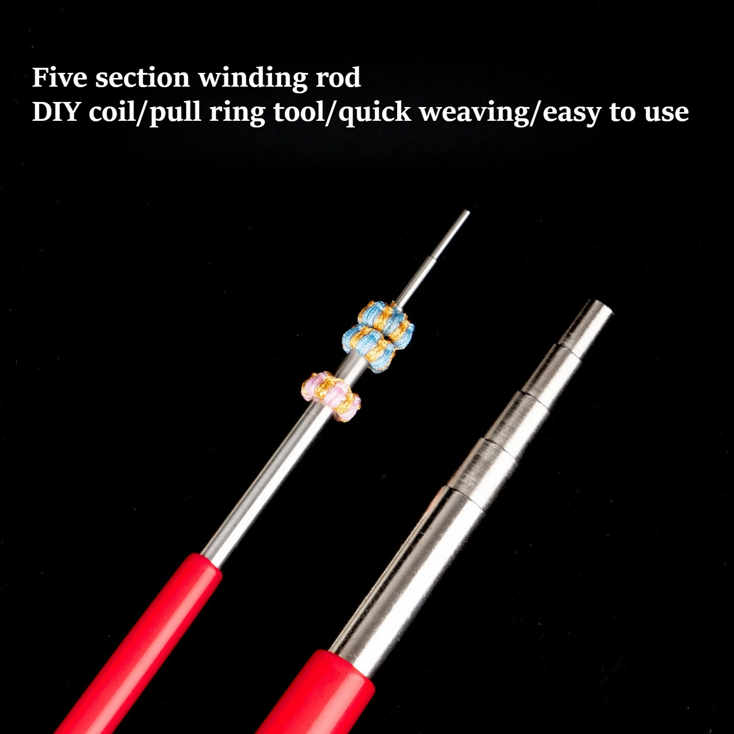 Rope Braiding Winding Rod, 5-section Design, Quick Jewelry Coil Making, Craft Fixing Tool