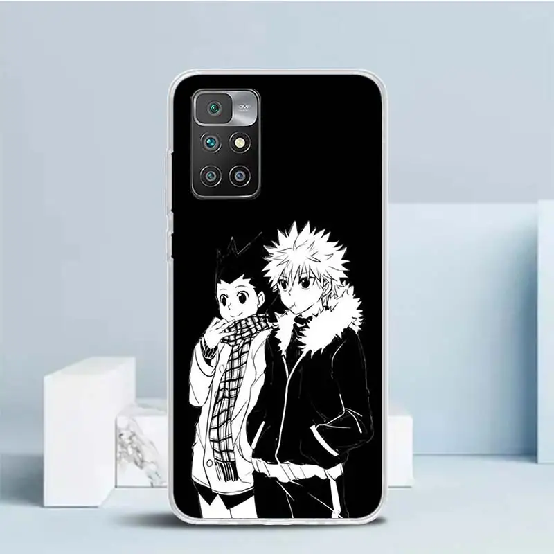 Black White Hunter HXH Soft Cover for Redmi 12 12C 10 10A 10C 9 9A 9C 9T Print Phone Case 8 8A 7 7A K20 6 Pro 6A S2 K40 Pattern