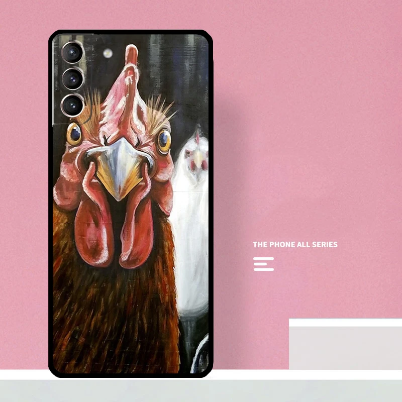 Cock Rooster ไก่สำหรับ Samsung Galaxy S22 S23 Ultra S20 S21 FE หมายเหตุ10 Plus S8 S9 S10 Note20 ultra Cover