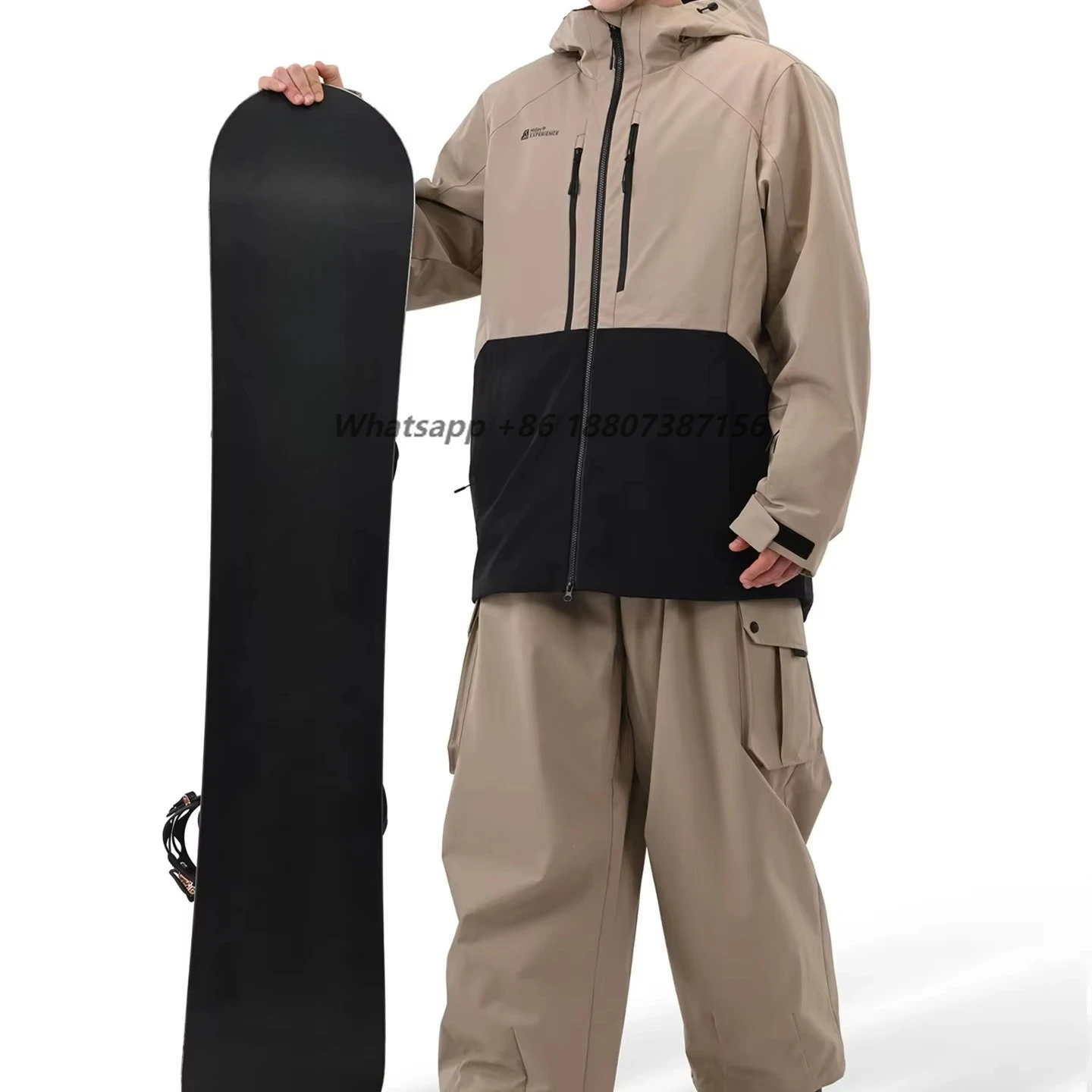 

Waterproof Winter Skiing Suit Warm Jacket and Pants Set Full Pressure Adhesive Tracksuit for Couples Snowboard