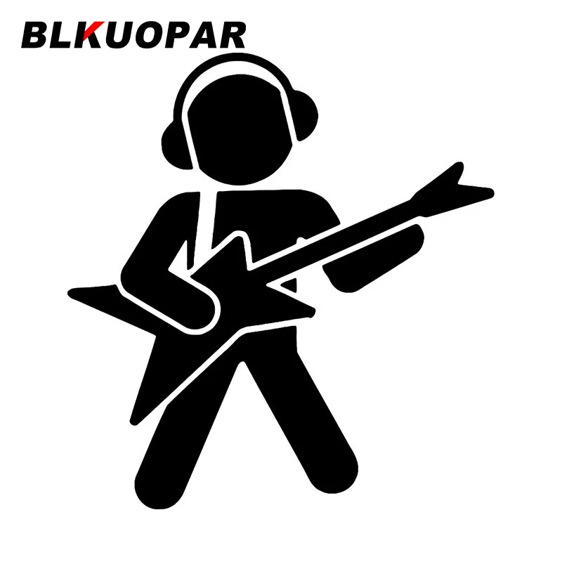 

BLKUOPAR мальчик играет на гитаре автомобильные наклейки устойчивые к царапинам креативная наклейка солнцезащитный крем для ноутбука лобовое стекло бампер мотоцикл автомобильная этикетка