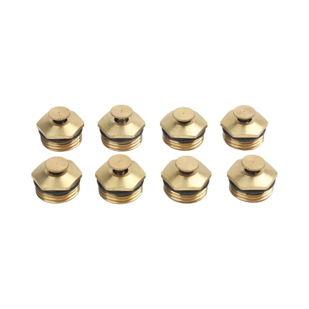 8 Brass Sprinkler Heads Featuring 360 Degree Adjustable Nozzle for Efficient Water Distribution in Garden and Agricultural Use