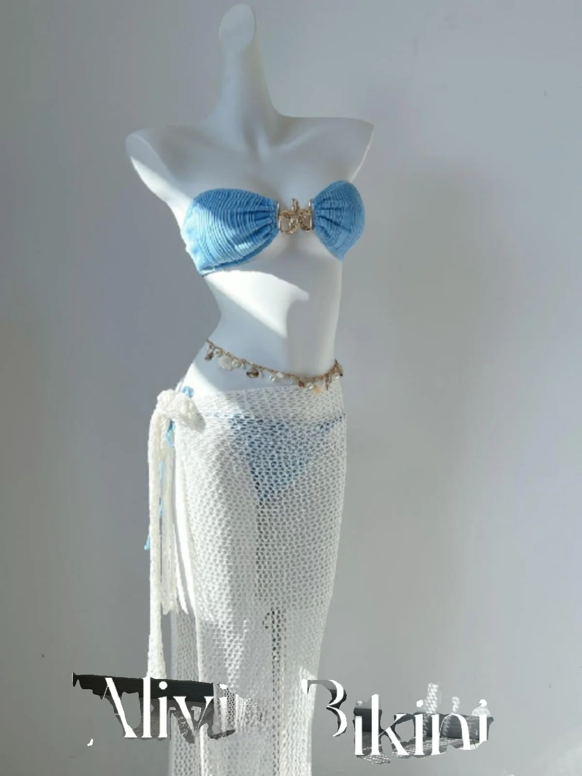 

Сексуальный купальник-бикини Blue Bell Spicy Girl с цепочкой на талии для пляжа и термальных источников, женский купальник для отпуска