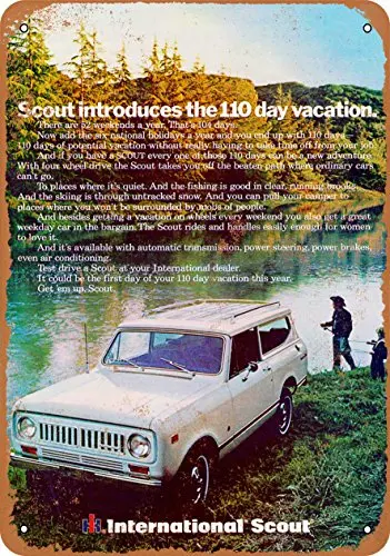 Wall-Color  Metal Sign - 1973 International Scout - Vintage Look