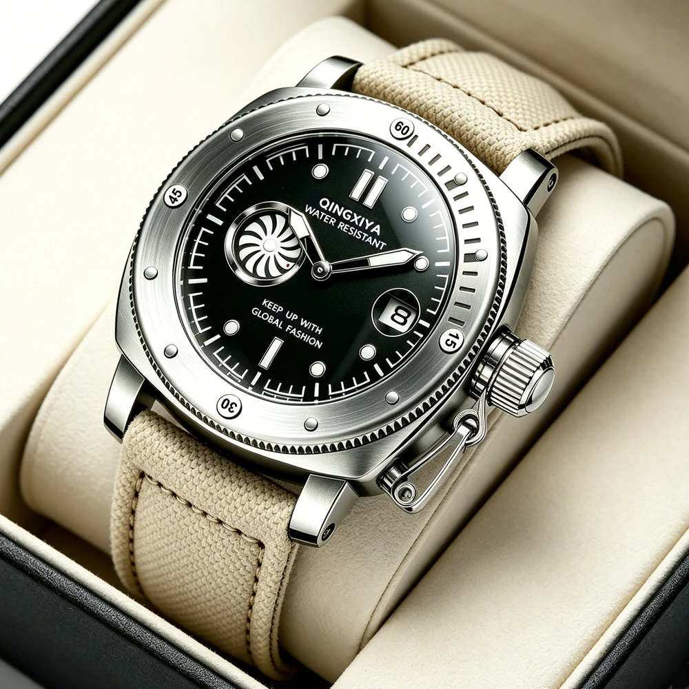 QINGXIYA Gloednieuw Modieus Qu - Canvas Strap Watch recensie en prijs