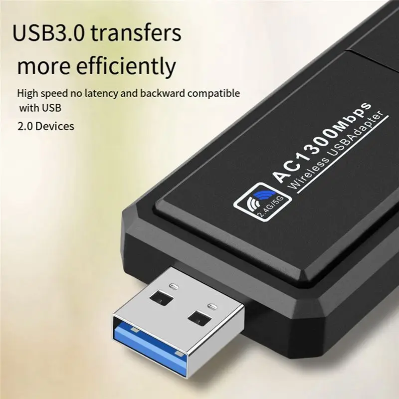 

A23G 1300 Мбит/с USB3.0 Wi-Fi адаптер, двухдиапазонный 2.4G/5ГГц беспроводной адаптер с антенной, USB-карта Ethernet для ПК
