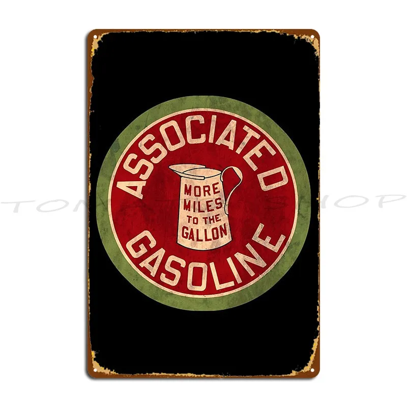 Associated  Metal Sign Wall Cave Wall Plaque Decoration Party Print Tin Sign Poster
