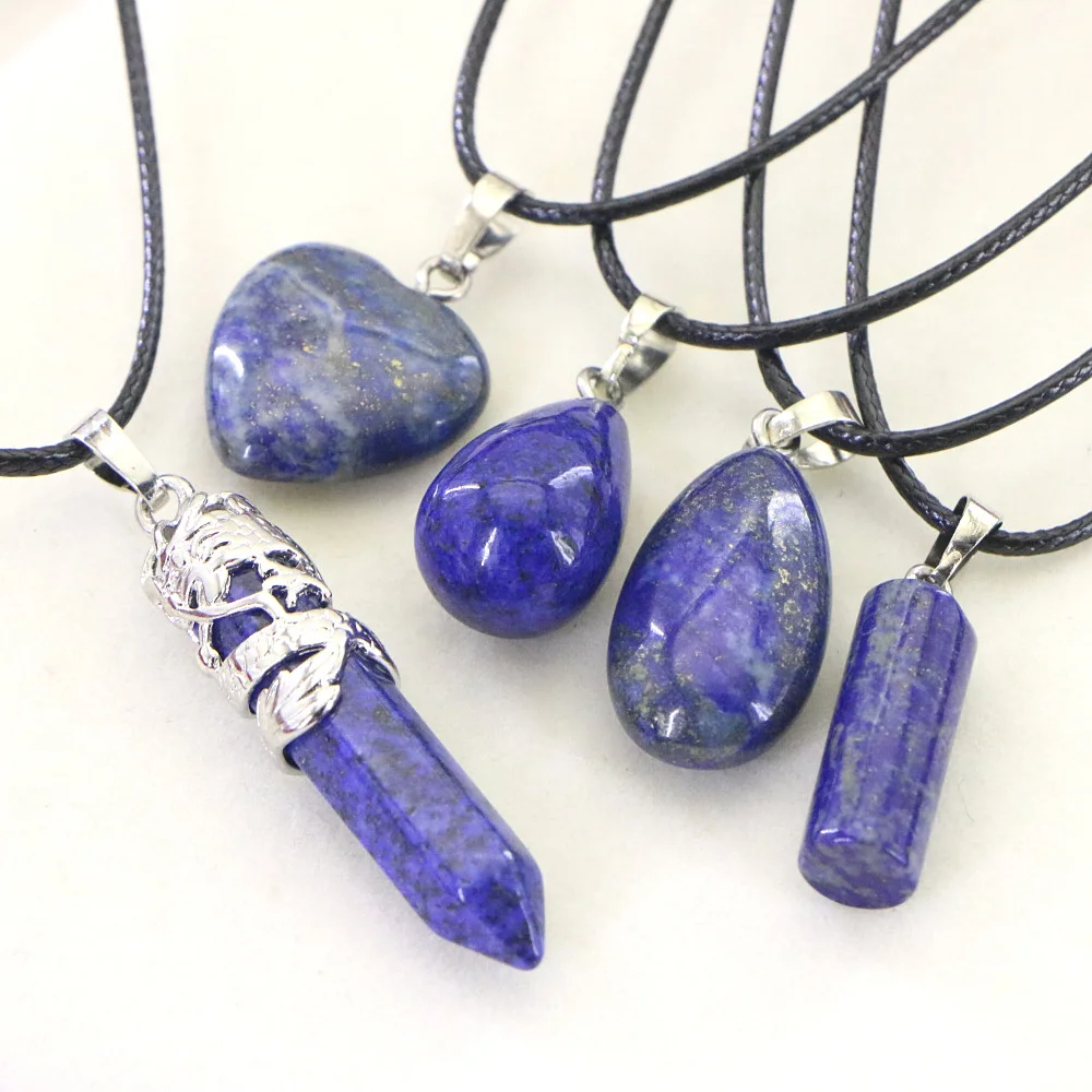 New Classic Egyptian Lapis Lazuli Stone Necklace Pendant Chain Accessories Parts Women Gift Birthday Banquet Christmas Jewelry