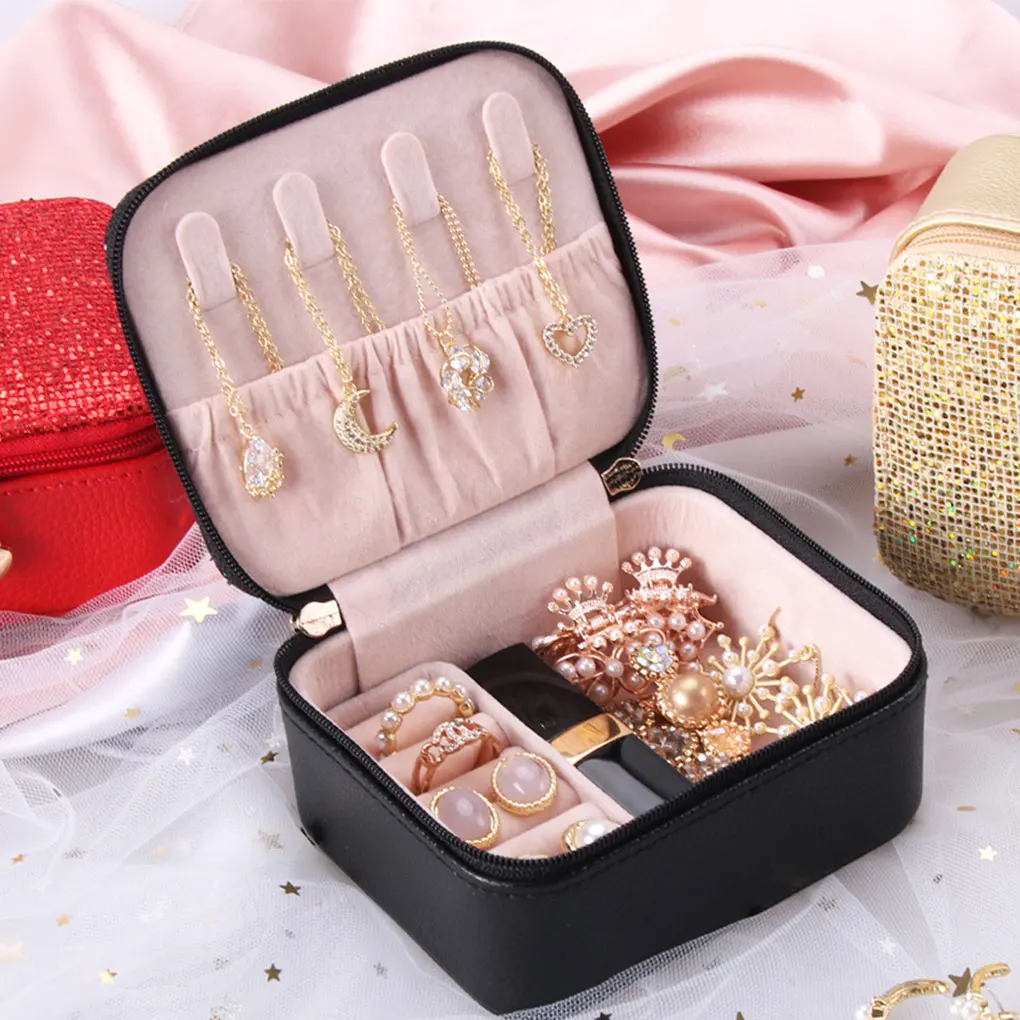 PU Fashionable Jewellery Storage Box Multiple Function For Stylish Collections Practical Gifts