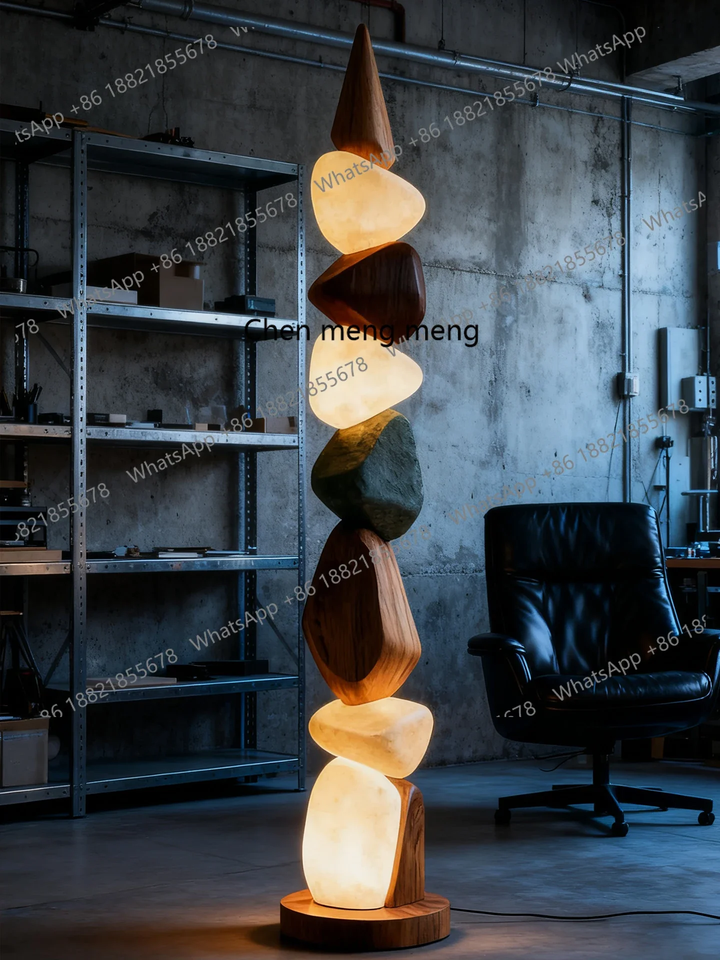 

Italian simple floor decoration creative stone floor ornament next to the sofa in the living room