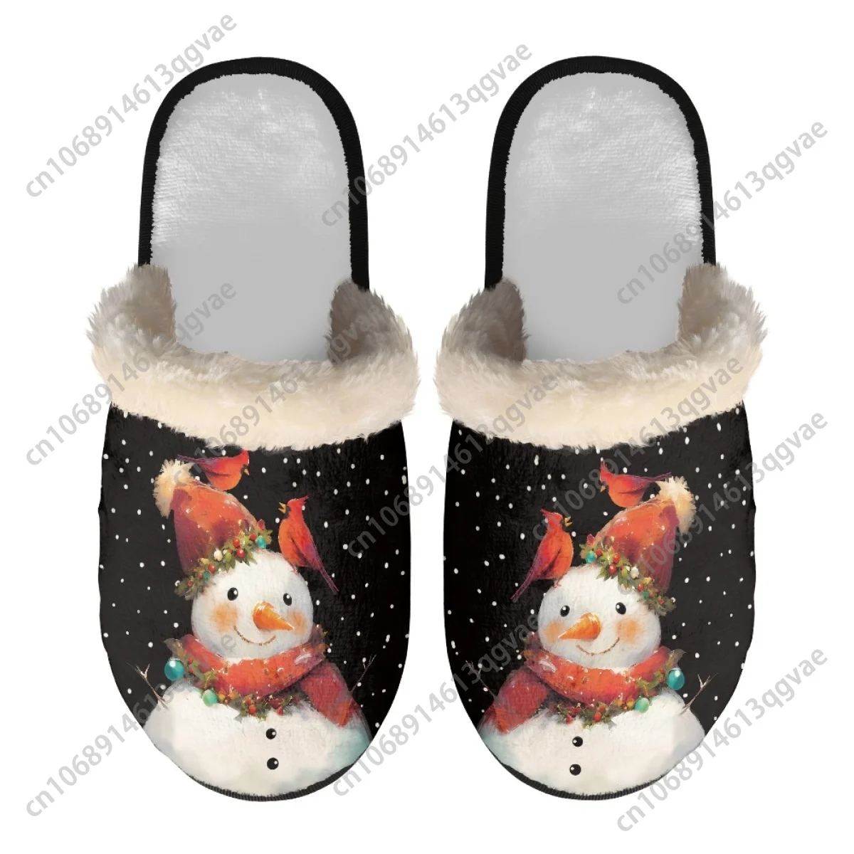 Christmas Fat Corgi Slippers Mens Womens Home Cotton Plush Bedroom Casual Keep Warm Customized Thermal Lightweight Slipper