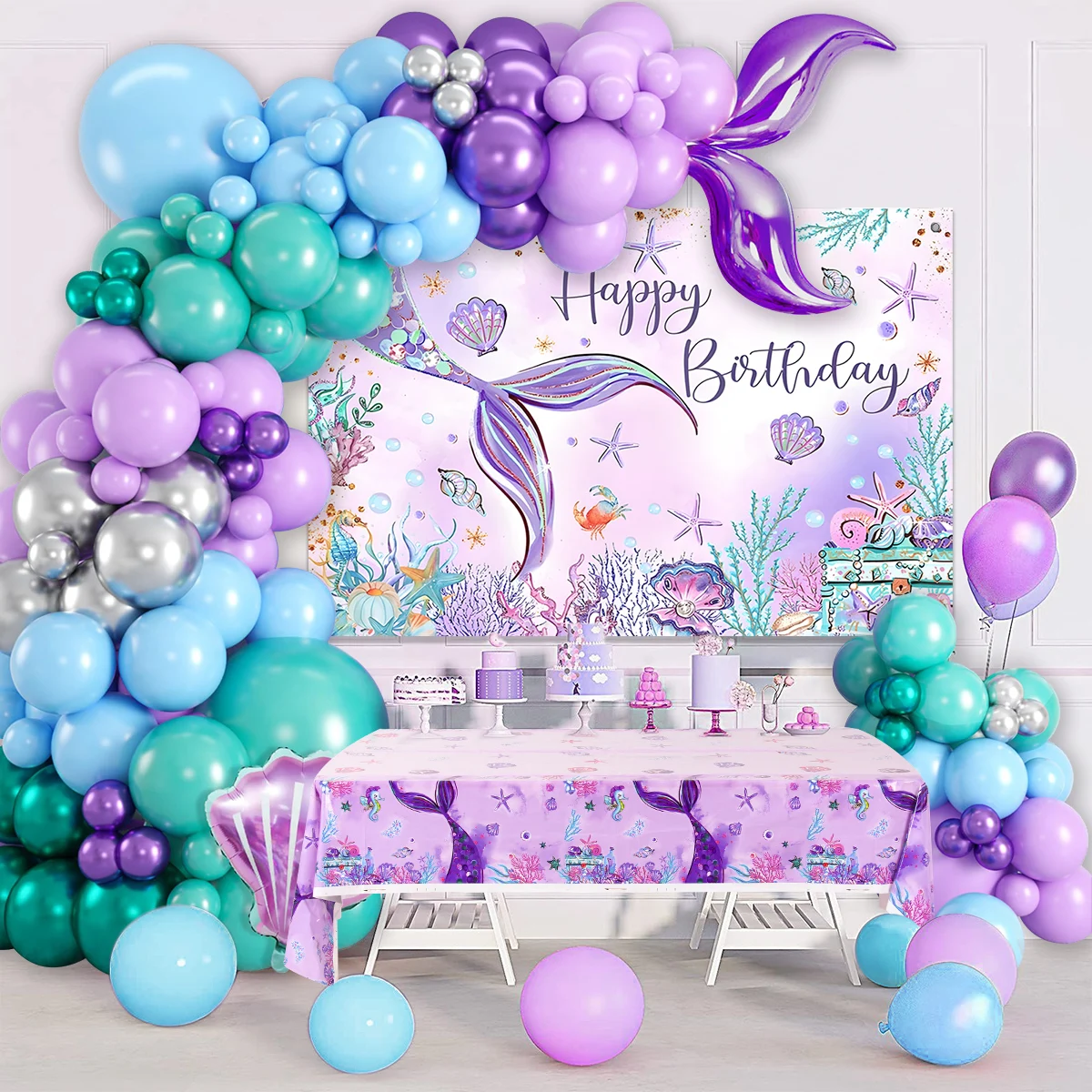 Mermaid Tail Cupcake Stand Under The Sea Little Mermaid Birthday Party Decor Birrhday Party Decor Kids Girls Party Supplies