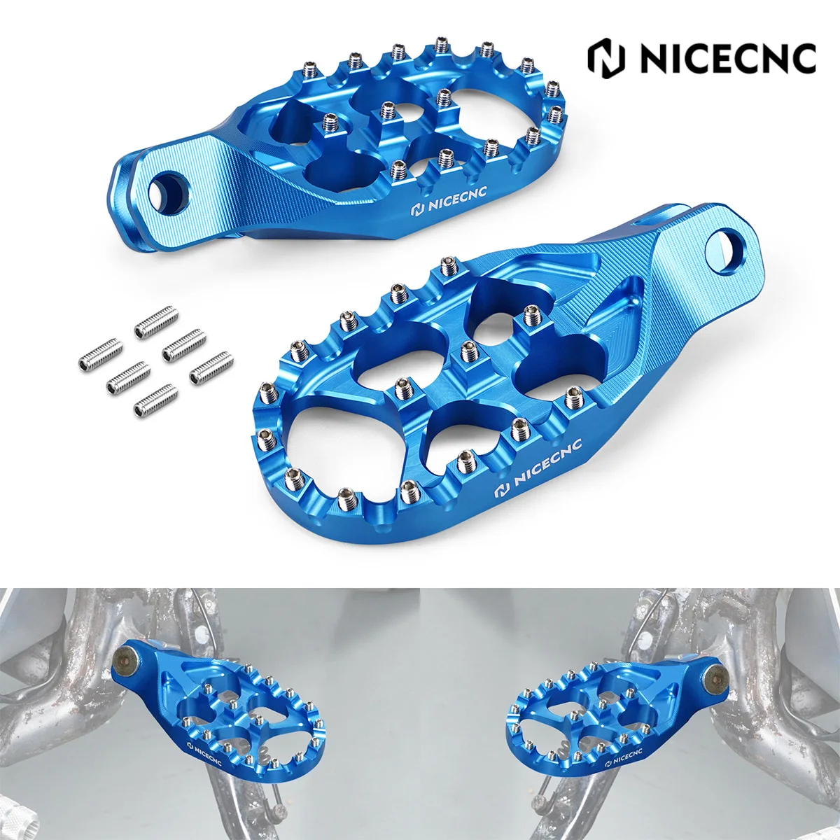 

NICECNC For Suzuki DR-Z400S 2000-2024 Motorcycle Wide Foot Pegs Footrest Lengthened Enlarged DR-Z400SM 2005-2024 DR Z400 S SM
