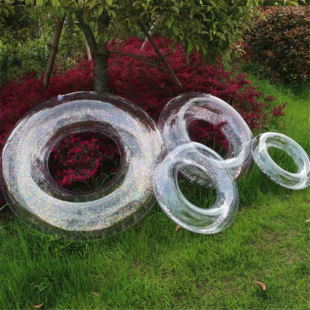 Water Raft Fun Inflatable Transparent Swimming Ring Safety Float Circle Pool Toys Swimming Pool