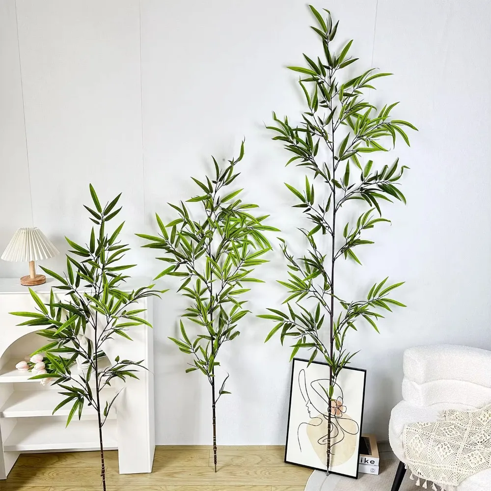 Artificial Green Bamboo PU+PVC Large Bamboo Floor Pot 1.3m To 2.1m Bamboo Fake Green Plants Home Living Room Garden Decoration view 5