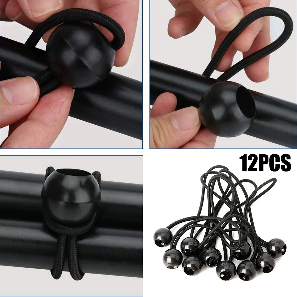 

Bouncy Rope Shock Elastic Toggle Household 22mm Diameter Black Cord Electrical Cords Storing 12PCS 15CM Black Canopies