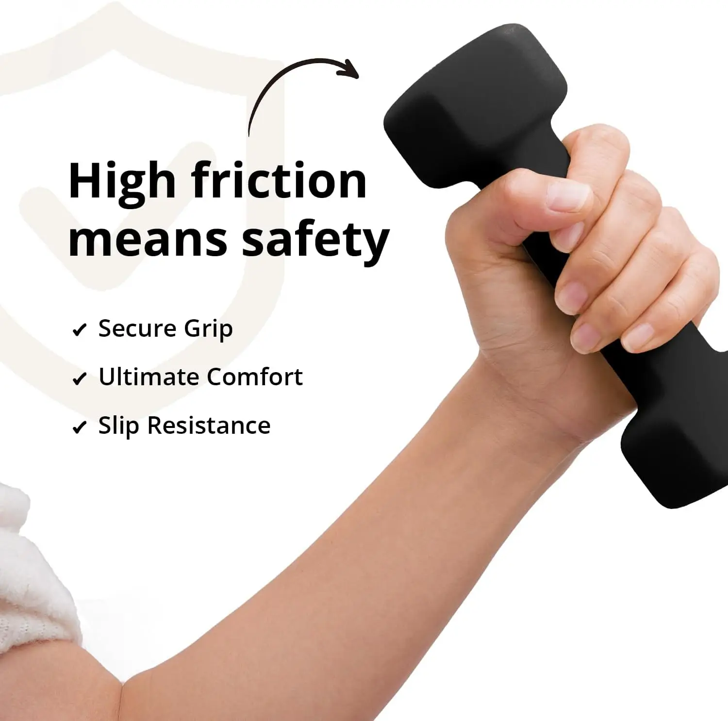 دمبل نيوبرين 1-3 رطل سداسي مضاد للدوران للتدريب على اللياقة البدنية المنزلية الكبار