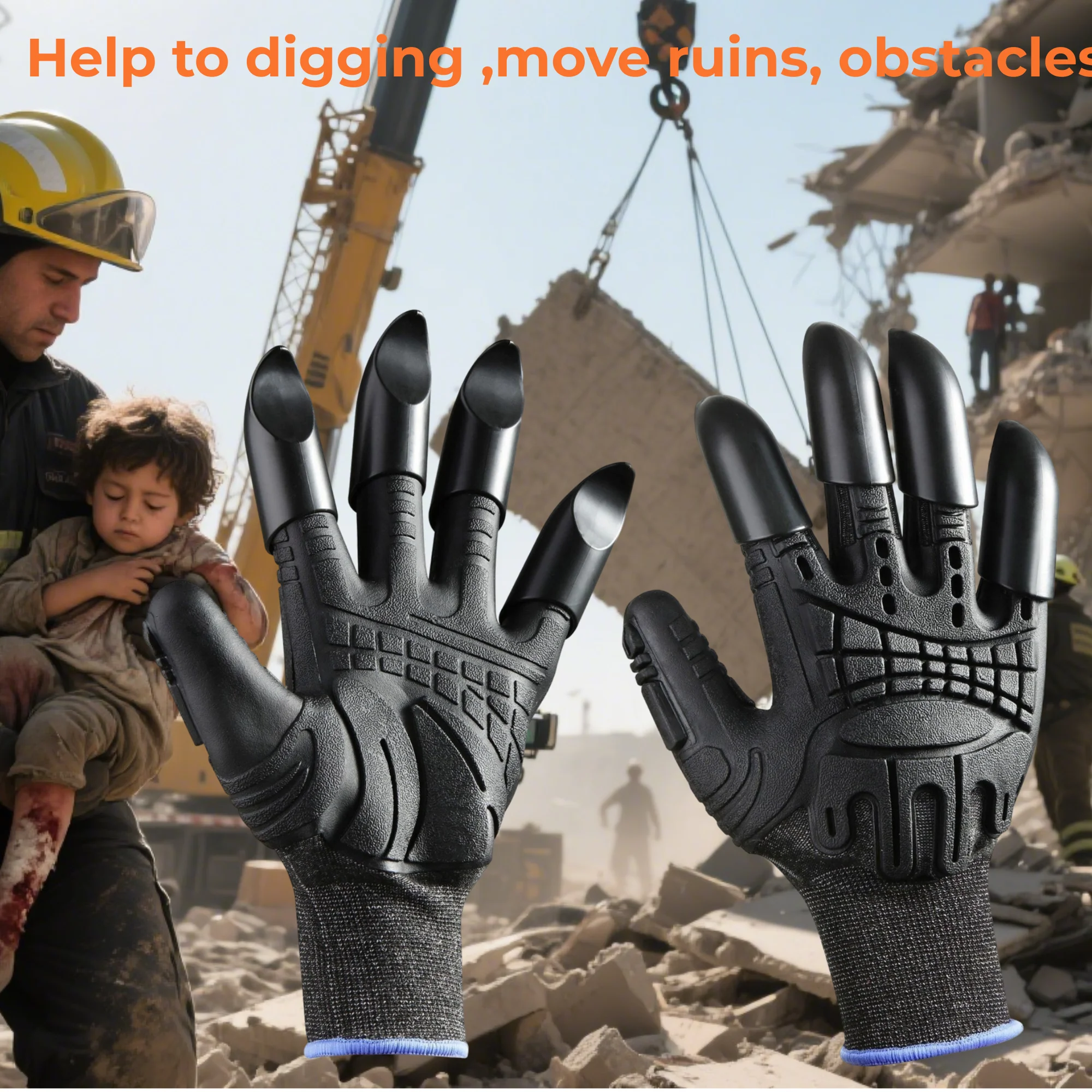 Heavy-duty Earthquake Relief Equipment Earthquake Rescue Tools Disaster Relief Tools Hand Protective Digging Gloves