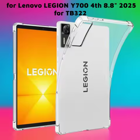Transparent Case For Lenovo LEGION Y700 4th 2025 Case Silicone Soft TPU Airbag Cover for Legion Y700 4th 8.8" 2025 TB322FC