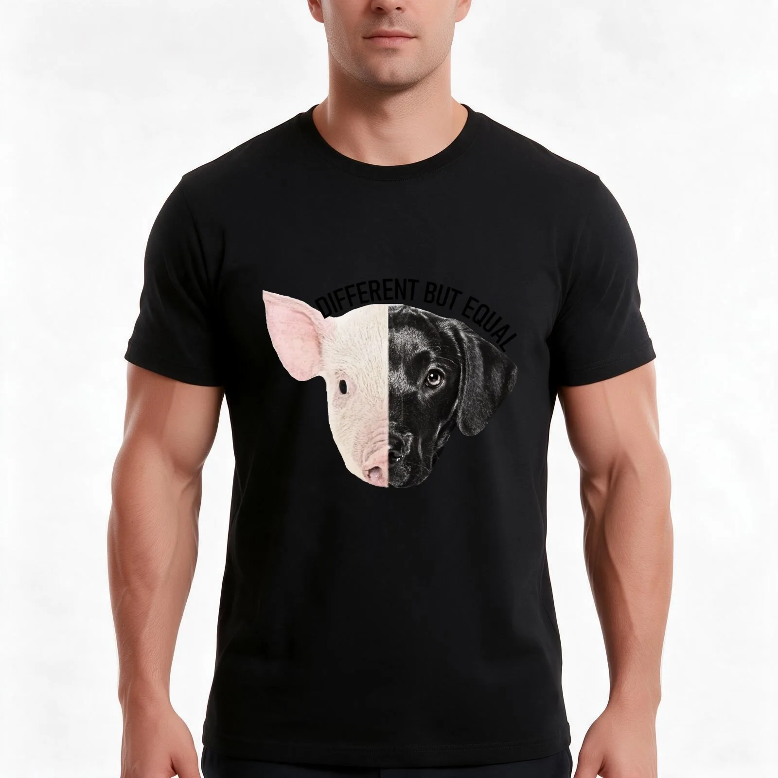 Different but Equal T-Shirt Summer Casual Cotton Tee Oversized Streetwear Tops Vintage Graphic Print Loose Fit Short Sleeve