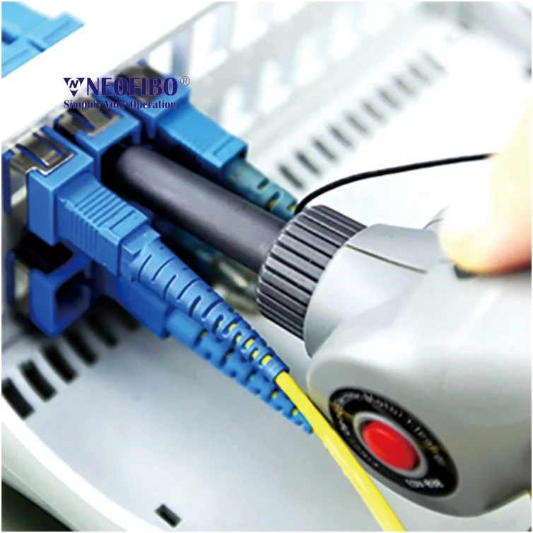 Neofibo EDV-838 One Click 2.5mm Sc Fc Cleaner 1.25mm Lc Fiber Optic Cleaner Fc Sc St Fiber Multiport Stick Fiber Optic Cleaner