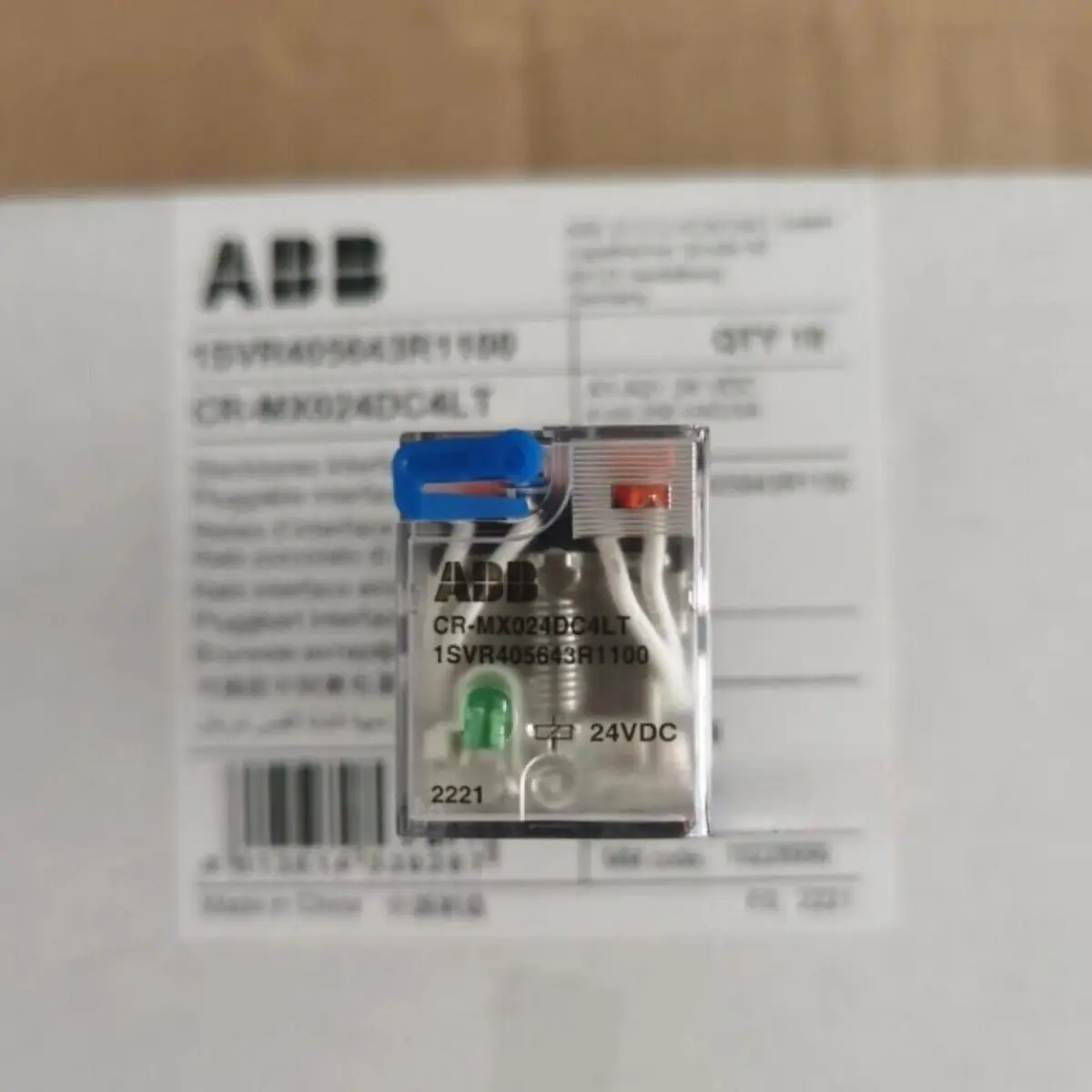 

CR-MX024DC4LT 10228990 1SVR405643R1100 Разъемное интерфейсное реле