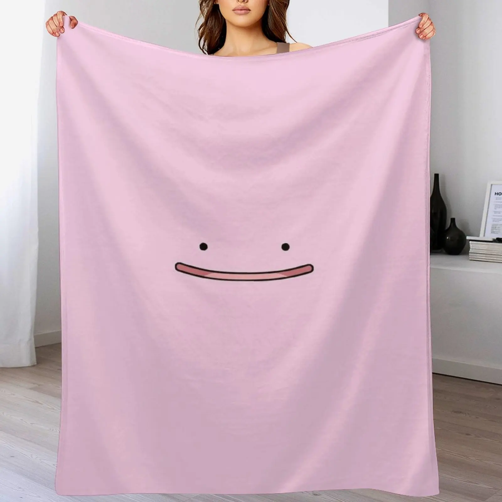 Ditto Face (Ditto-fy Anything!!) Throw Blanket anime Hair Luxury Throw Blankets