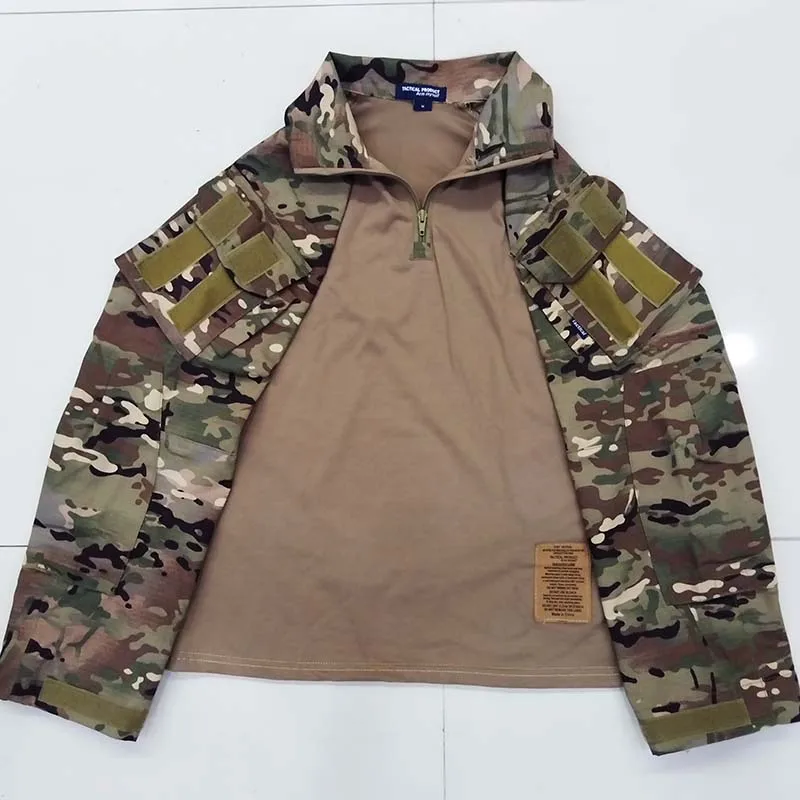 

GEN3 Мужская армейская рубашка с длинным рукавом 1/4, хлопковые тактические рубашки Ripstop на молнии, камуфляжные футболки для страйкбола, дышащая одежда для охоты