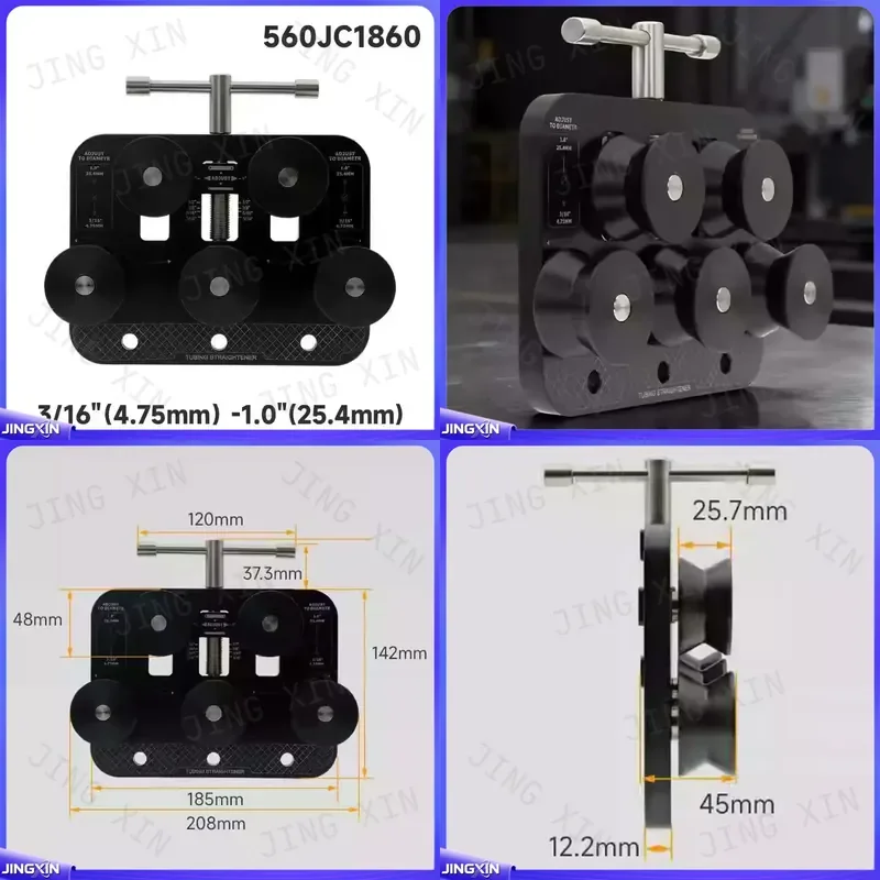 Custom for Model 560JC1860 Pipe Straightener Tool for Copper Aluminum Steel Fuel Lines 3/16 to 1 Inch Diameter Tube Bender