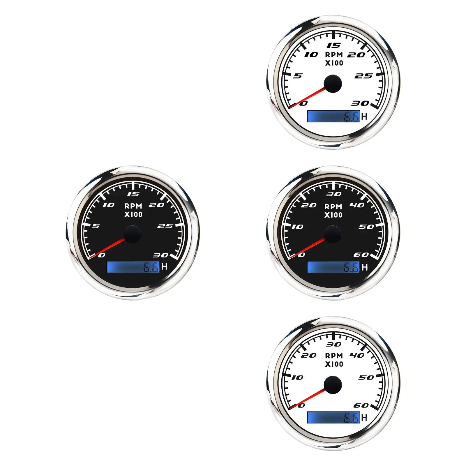 

Stainless Steel RPM Gauge Waterproof Tachometer Digital Hour Meter for Car Truck Generator