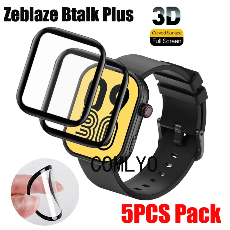 5PCS For Zeblaze Btalk plus Smart watch Screen Protector Protective 3D Full Cover Curved Soft Film