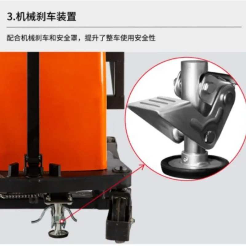 Camion di retromarcia ribaltabile Camion impilatore da 520 kg Camion di retromarcia semielettrico a tamburo dell'olio