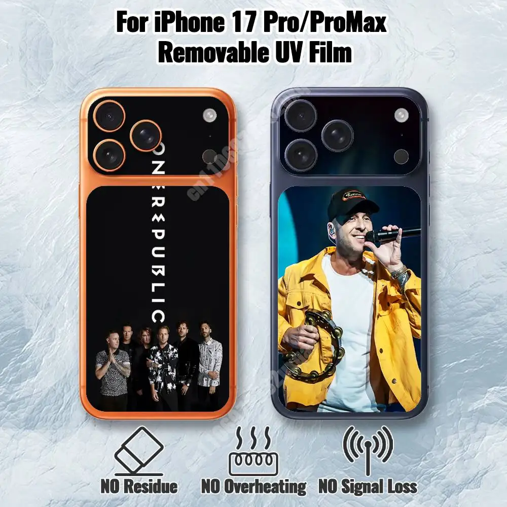 

O-OneRepublic R-Ryan Tedder-S Removable UV Film for iPhone 17 Pro 17 ProMax Protective Sticker