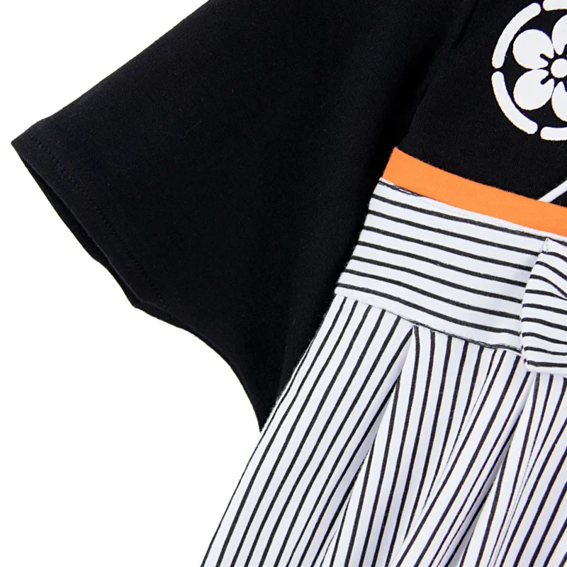 Algodão estilo quimono japonês Yukata para meninos, macacão infantil, traje samurai, roupas recém-nascidas, roupa de festa, kawaii