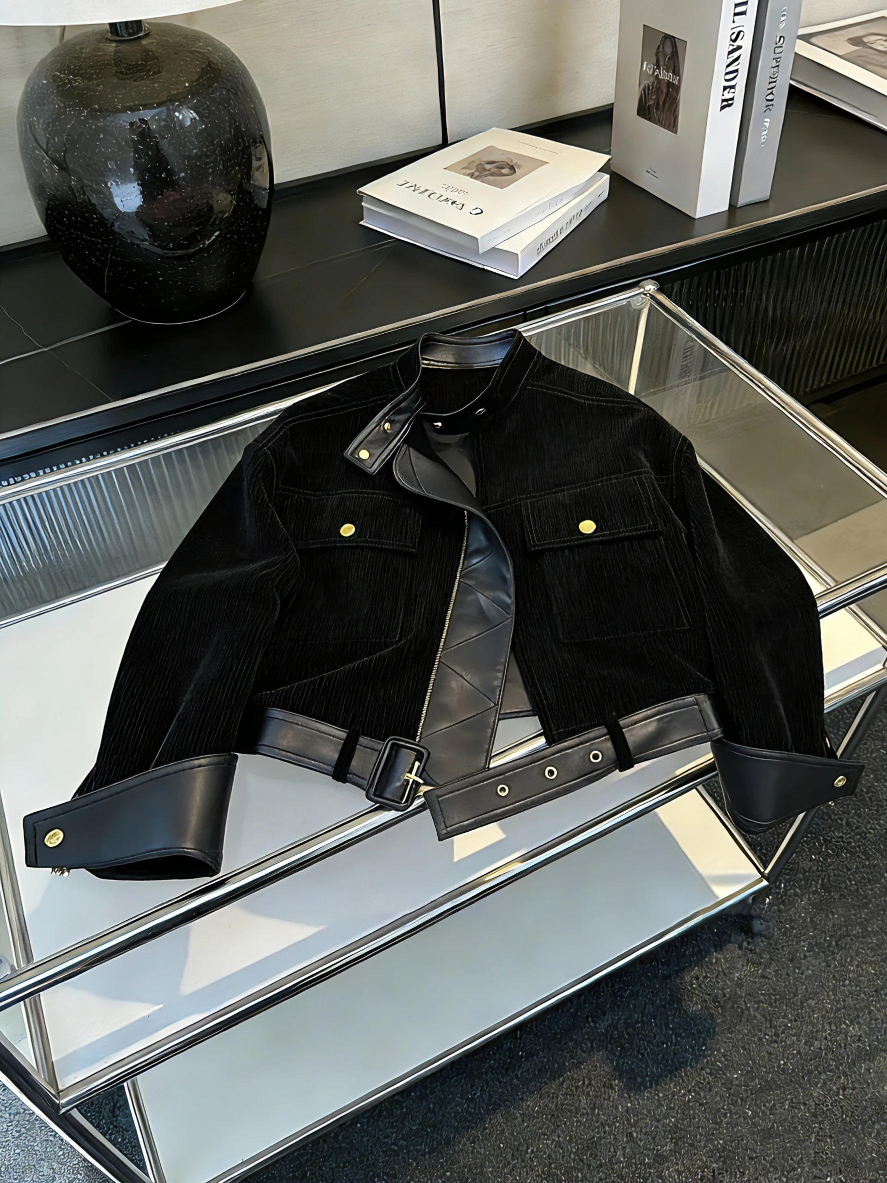 

Мужская повседневная куртка из искусственной кожи в американском стиле, модная, весенне-осенняя, с дизайном в стиле сплайсинг, теплая, на молнии