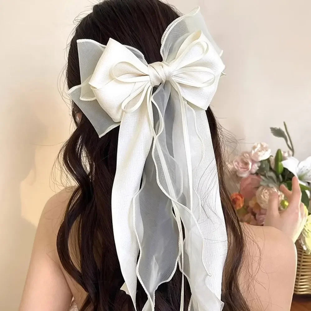 Elegante große Haarspangen mit Spitze und Schleifenband für Frauen und Mädchen, Valentinstag- und Hochzeitsaccessoires – Detail 15