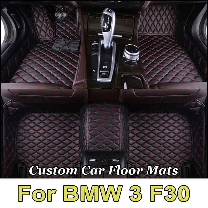 Car Floor Mats For BMW 3 F30 325i 330i 320i 318i Five Doors 2013 2014 15 16 17 18 19 Foot Pads Carpet Cover Interior Accessories