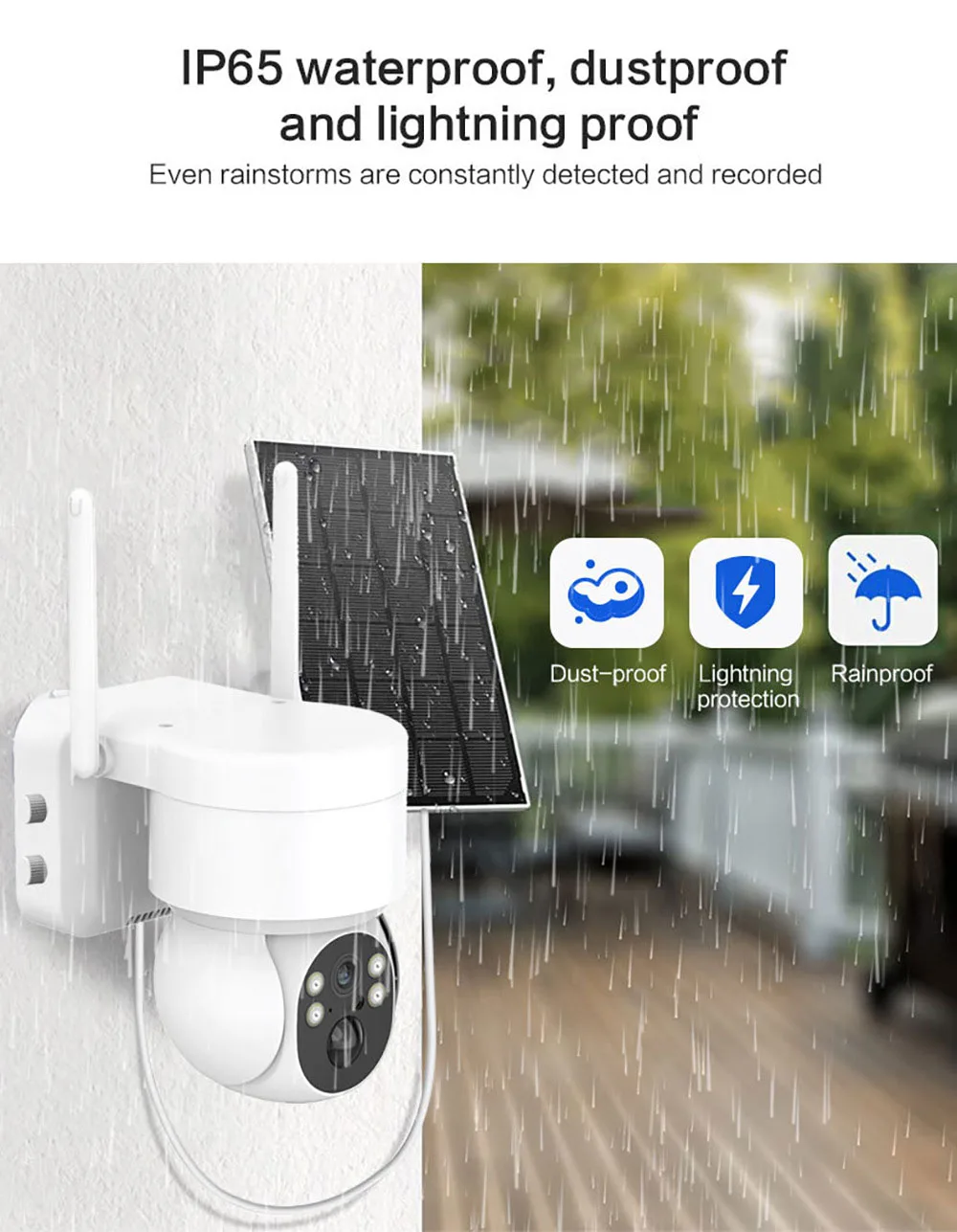 Uzoom 8Ch CCTV نظام الأمن اللاسلكي NVR 4MP واي فاي كاميرات الطاقة الشمسية كشف الحركة اتجاهين الصوت الأشعة تحت الحمراء للرؤية الليلية XMeye #6