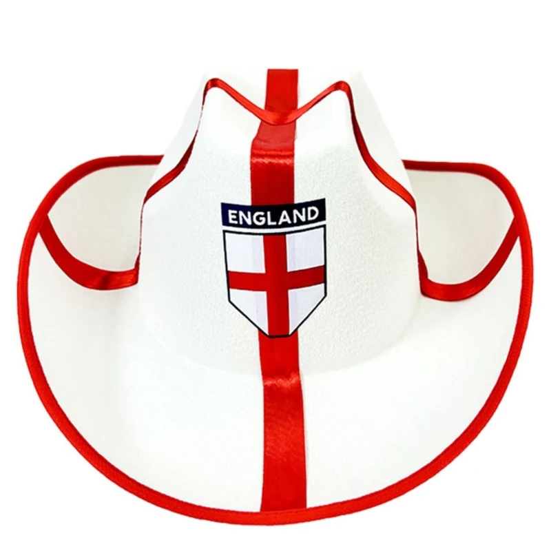 Western National Flags Hat for Adult Fashion Carnivals Party Costume Caps Women Men Halloween Party Patriotic Panama Caps