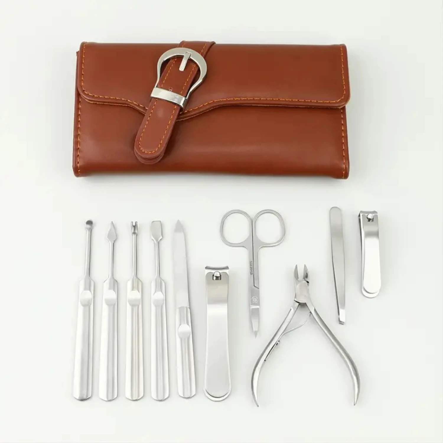 Professional Stainless Steel Manicure Set - 10 In 1 Manicure Kit for Women, Perfect for Travel or Home Use