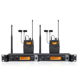 CREATE SOUNDProfessional In-Ear Monitor System 2-Channel Multi-Bodypack Monitor with In-Ear Wireless Monitor for Stage Dedicated