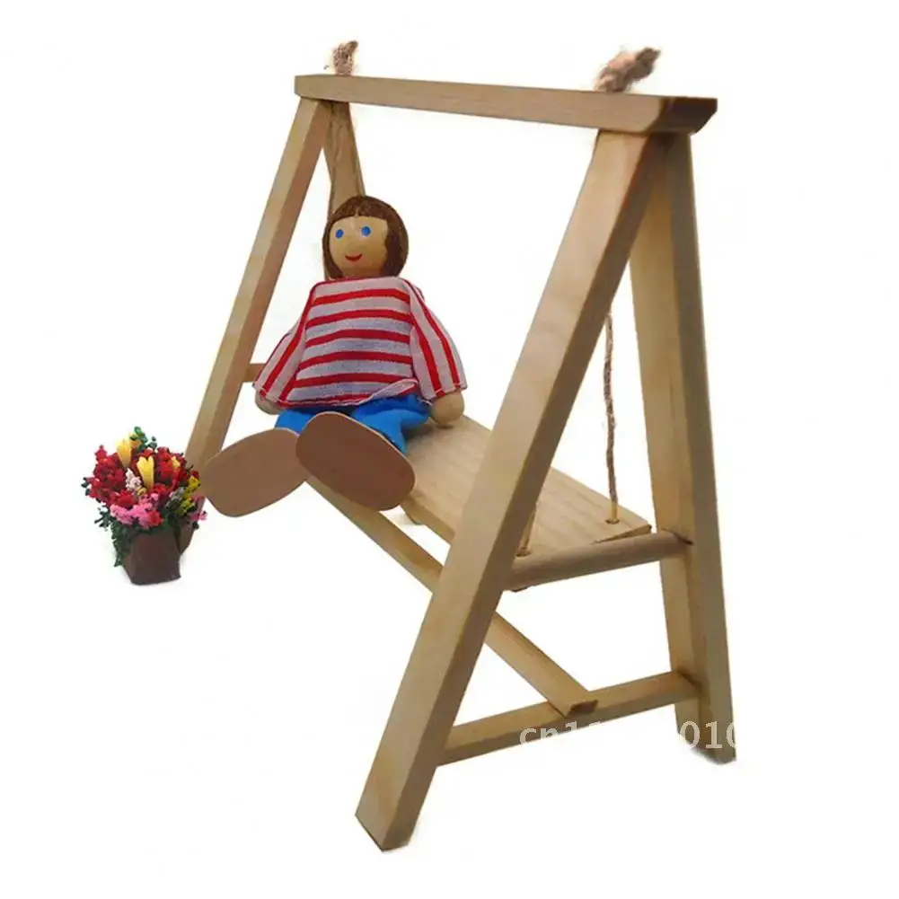 1/12 دمية صغيرة البستنة رائعة سوينغ لعبة مجسمة مشهد الحياة ديكور هدية