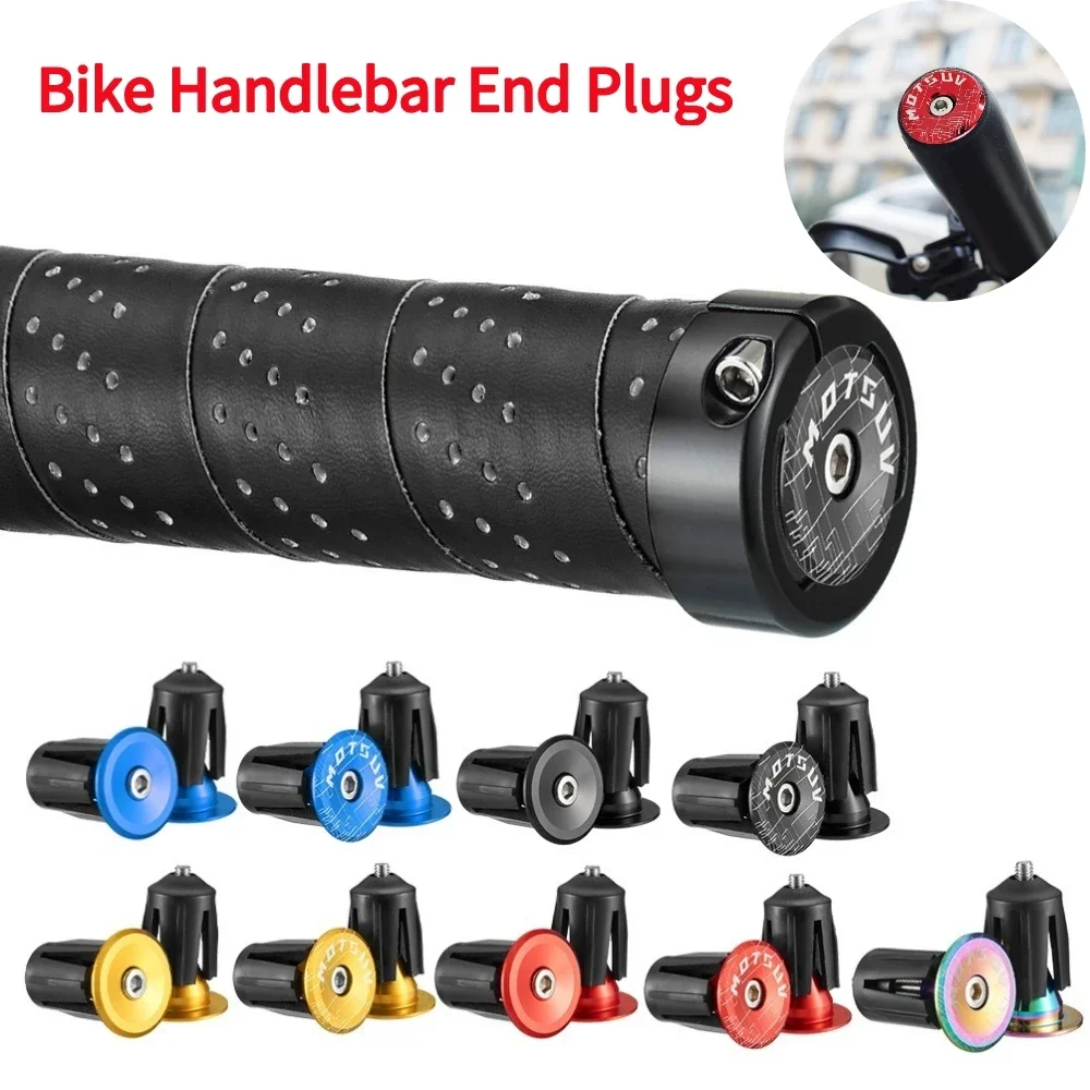

1 Pair Bicycle Bar End Plugs Handlebar BEPs for MTB Mountain Road Folding Bike Parts Aluminum Handle Bar End Cap Bike Grip Cover