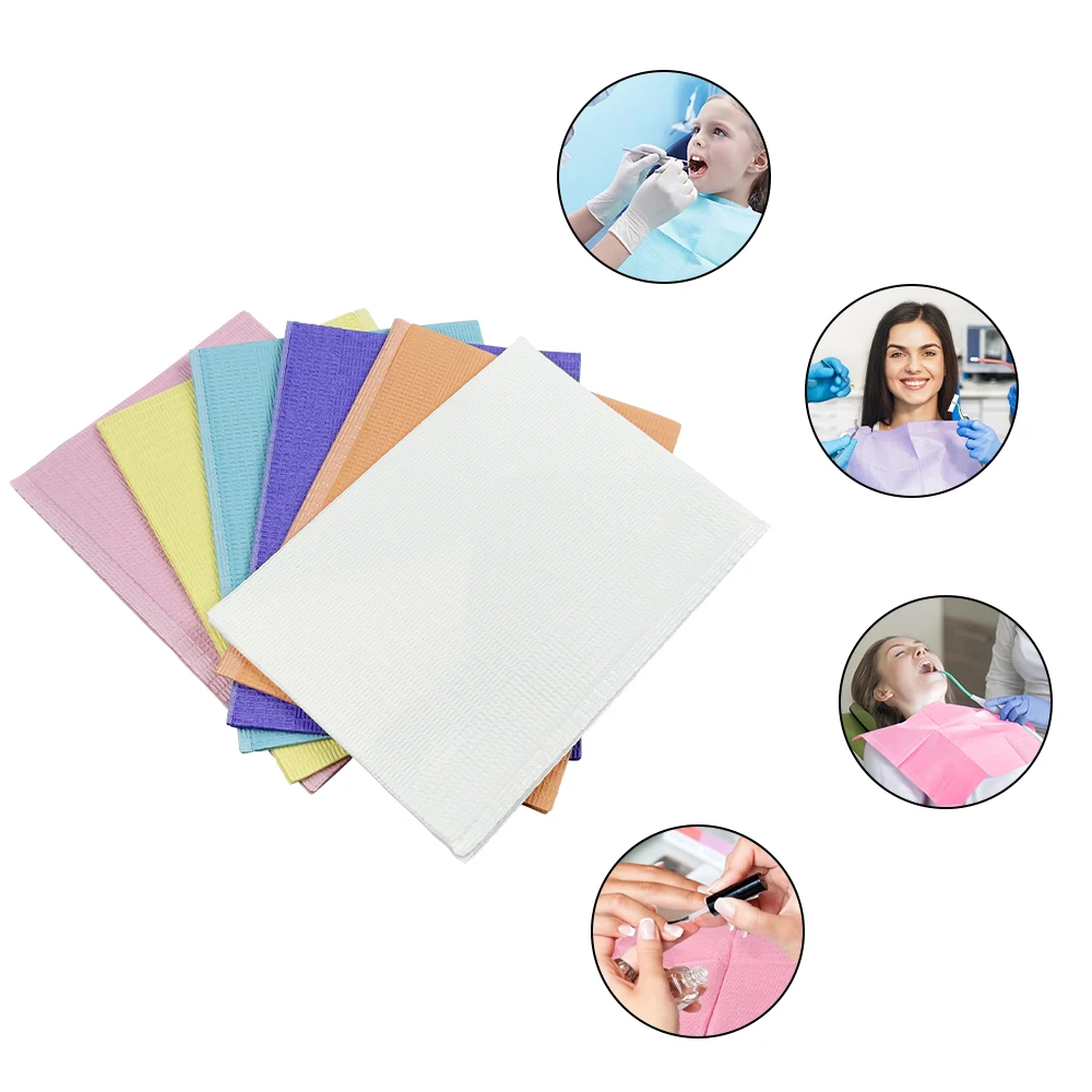 50 قطعة مناديل تنظيف الوشم للاستعمال مرة واحدة، وسادة طاولة مقاومة للماء مناسبة لملحقات وشم الأظافر وملحقات الوشم، ورق طبي