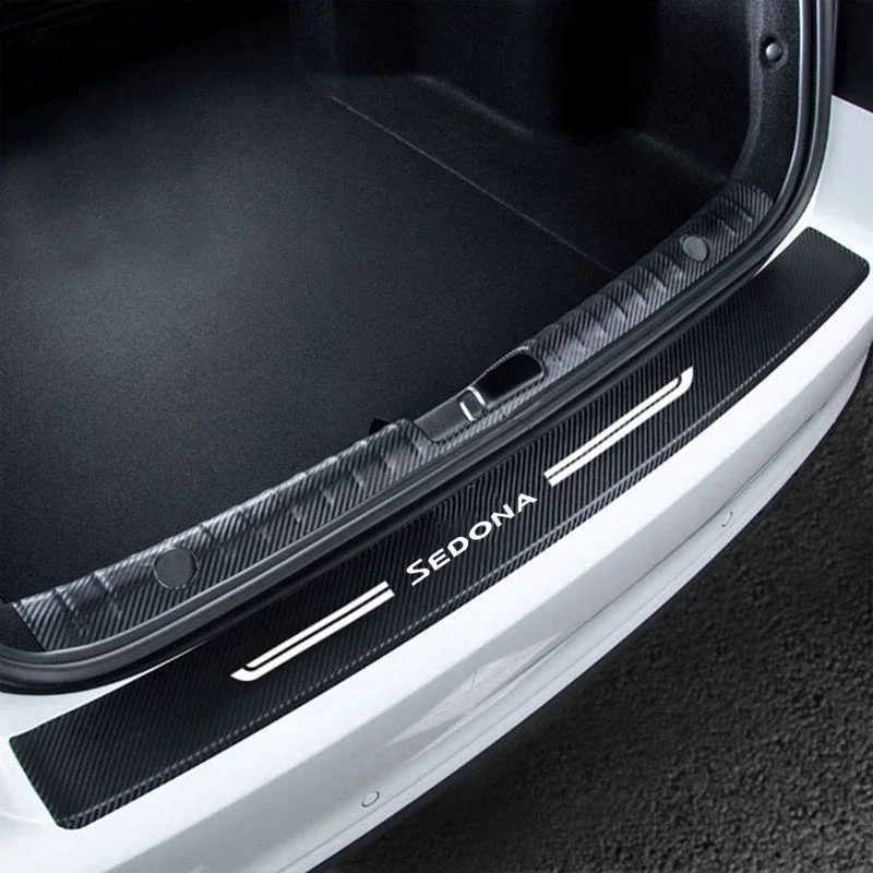 For KIA SEDONA Logo Auto Threshold Stickers Decoration Car Sill Anti Kick Tape Door Trunk Protective Strip Waterproof Decals