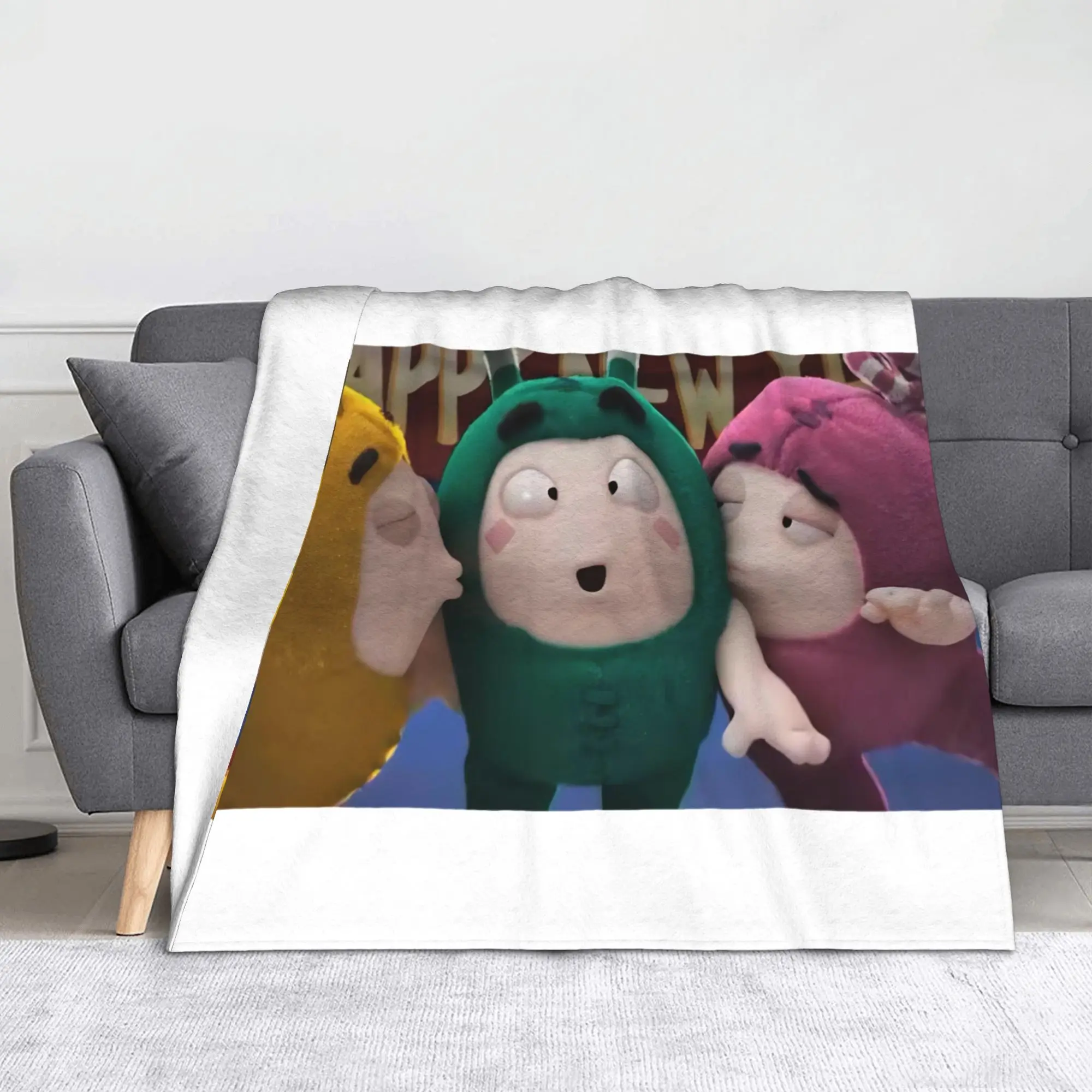 Oddbodse Animated Comedy Blankets Newt Zee Bubbles Fleece Awesome Warm Throw Blanket for Chair Covering Sofa Textile Decor