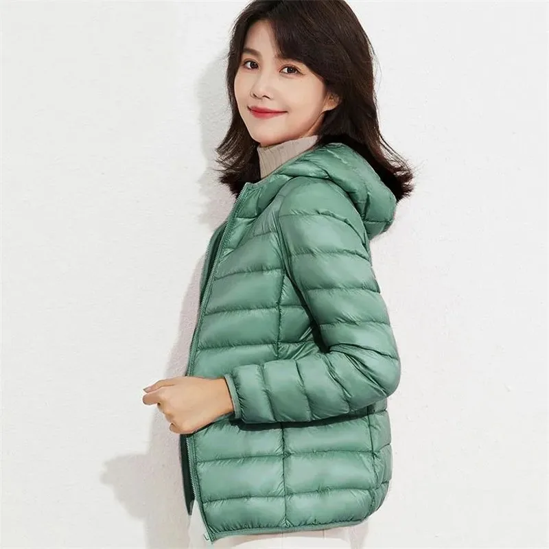 Down Coat Women Parkas Spring Autumn Winter 2025 New Large Size Short Down Jacket Female Cotton Jacket Cardigan Hooded Outerwear