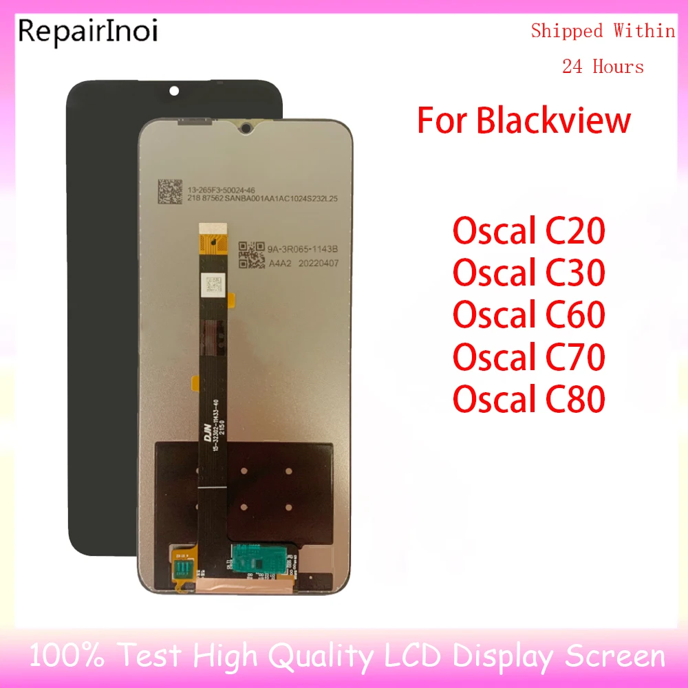 

100% Tested LCD Display Blackview Oscal C20 C30 C60 C70 C80 LCD Display Touch Screen Digitizer Replacement Assembly