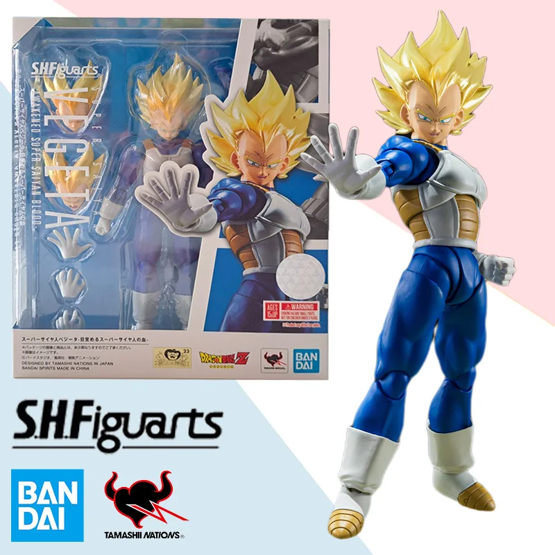 

Original Bandai Anime Action Figure Dragon Ball Z SHFiguarts Super Saiyan Vegeta Finished Model Kit Toy Gift for Children Kids