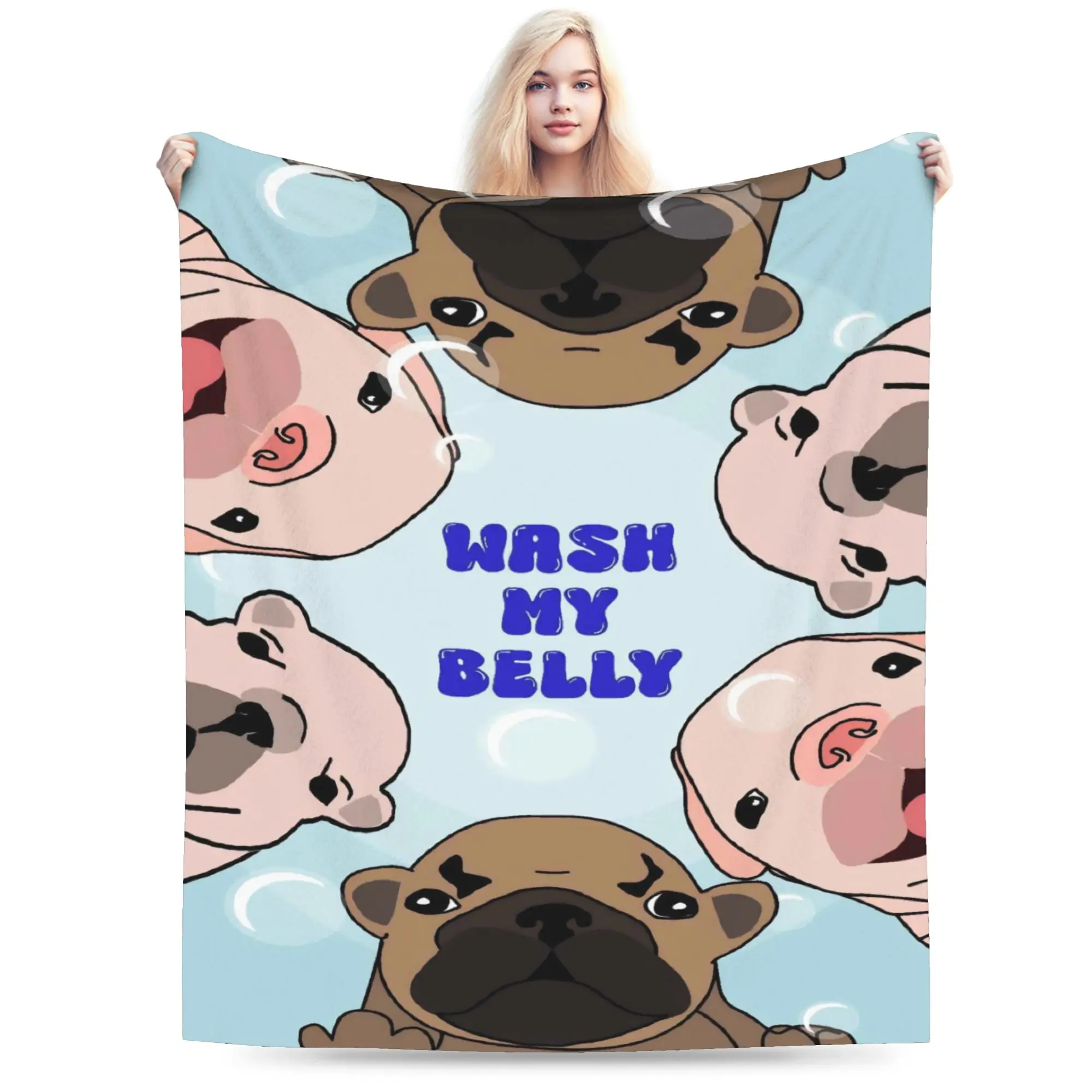 Funny Pibble Meme Wash My Belly  Blankets Lightweight Thin Flannel  Comfortable Throw Blankets Machine Washable